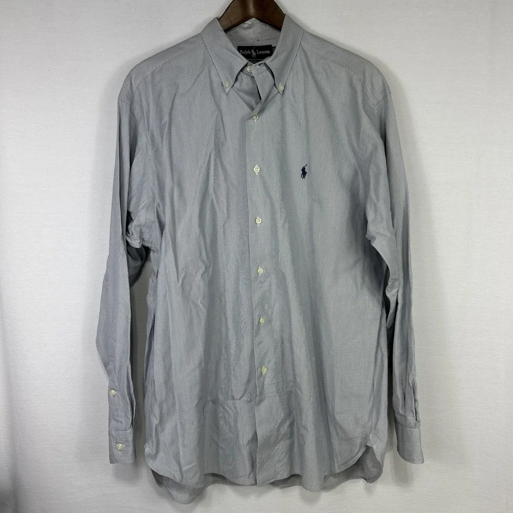 Polo Ralph Lauren Shirt Mens Large McMeel Long Sleeve‎ Button Down Oxford Stripe